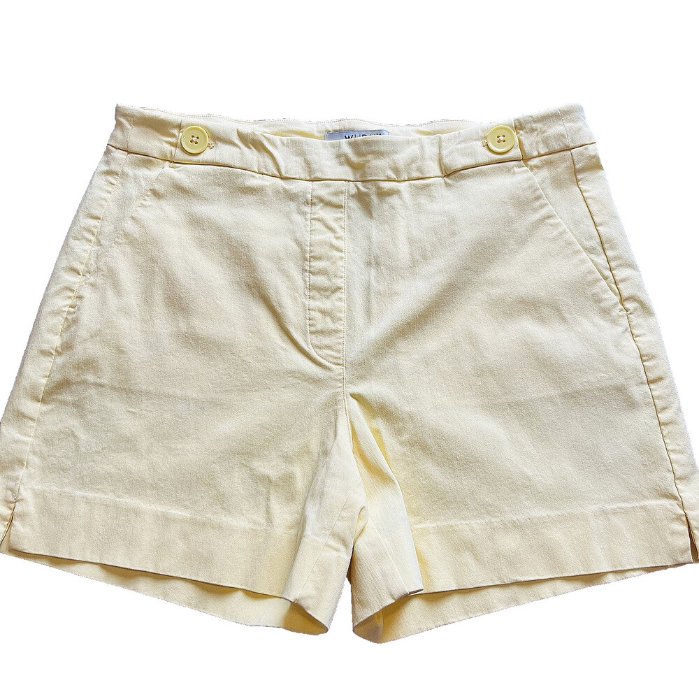 White House Black Market Shorts Women's Size 12 Yellow Stretch Pullon 5" Inseam